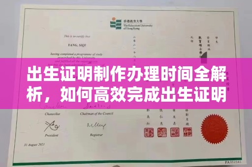 临沧出生证明制作办理时间全解析，如何高效完成出生证明申请？
